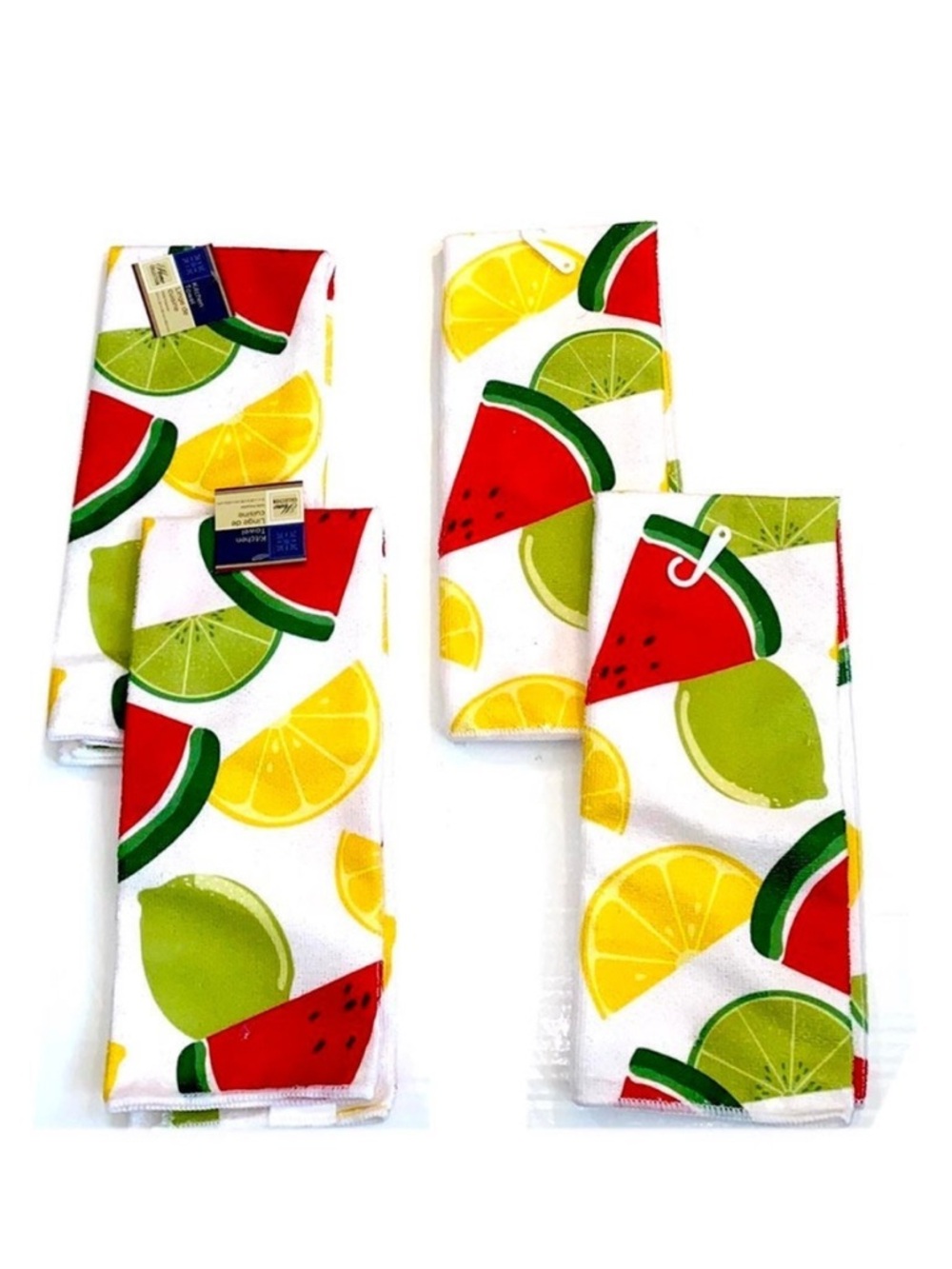 Bright Citrus & Watermelon Kitchen Towels